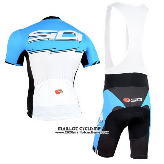 2015 Maillot Ciclismo Castelli SIDI Azur et Blanc Manches Courtes et Cuissard